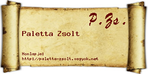 Paletta Zsolt névjegykártya